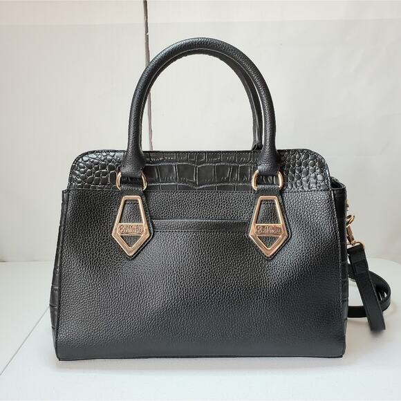 Bob Mackie Rodeo Drive Croc Print Leather Satchel Handbag - Picture 11 of 12